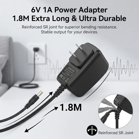 6V 1A AC Adapter Fit for Omron Blood Pressure Monitor Hem-ADPTW5 in Kuwait