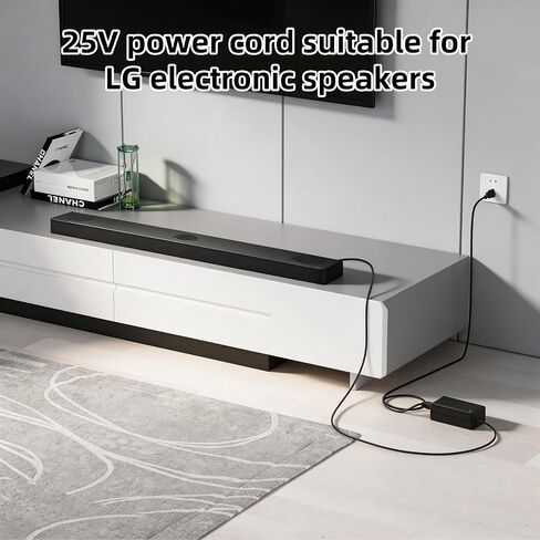 25V Power Adapter for LG SoundBar Power Cord for LG SN8YG SN7Y SN7R SN6Y SN5Y SJ4 SJ4Y SJC8 SJ5 NB3540 NB3730A NB3732A NB3740 NB3740A NB4530 LAS851M DA-50F25 DA -38A25 EAY62909702 AC Adapter in Kuwait