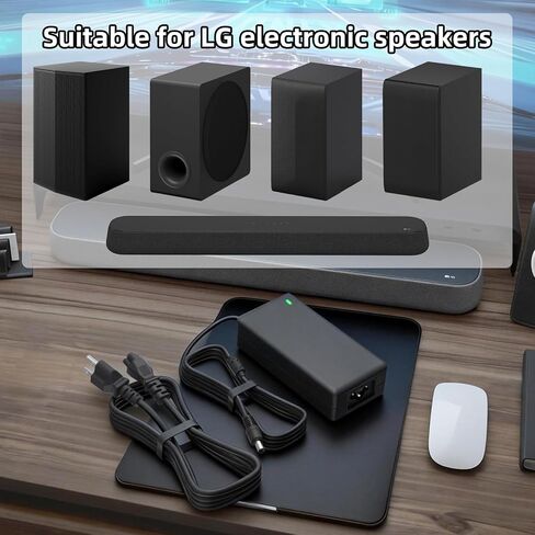 25V Power Adapter for LG SoundBar Power Cord for LG SN8YG SN7Y SN7R SN6Y SN5Y SJ4 SJ4Y SJC8 SJ5 NB3540 NB3730A NB3732A NB3740 NB3740A NB4530 LAS851M DA-50F25 DA -38A25 EAY62909702 AC Adapter in Kuwait