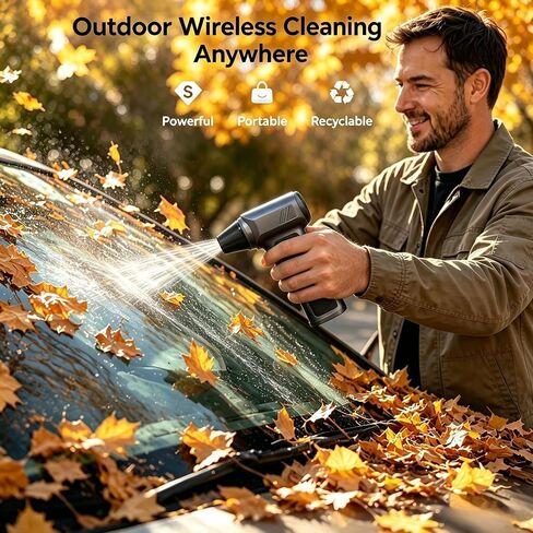 Compressed Air Duster -115000RPM Super Power Electric Air Blower | 3-Gear Adjustable Mini Dust Cleaner with Fast Charging for Office Computer, Keyboard, House, Outdoor and Car in Saudi Arabia