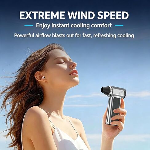 Compressed Air Duster -115000RPM Super Power Electric Air Blower | 3-Gear Adjustable Mini Dust Cleaner with Fast Charging for Office Computer, Keyboard, House, Outdoor and Car in Saudi Arabia
