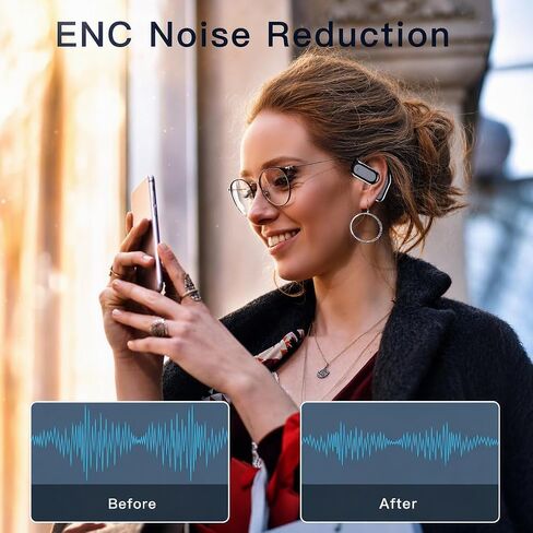 Hsility Wireless Earbuds Bluetooth Earbuds Built-in Mic with Ear Hooks 50H Playtime Ear Buds LED Display Charging Case Waterproof Design for Running Fitness in Saudi Arabia