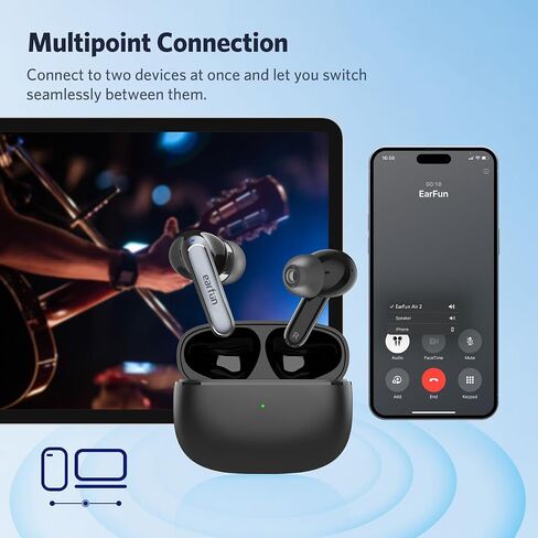 EarFun Air 2 Wireless Earbuds, 10mm Drivers with LDAC Bluetooth Earbuds in Saudi Arabia