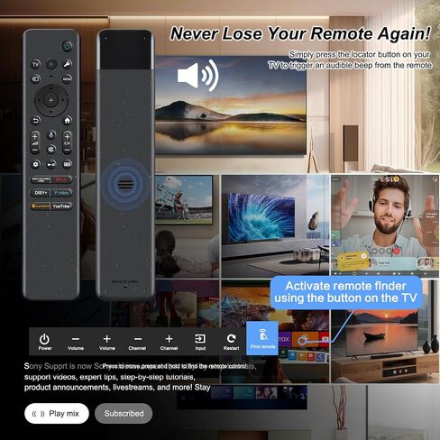 RMF-TX920U Replacement Voice Remote for Sony Bravia TVs, with Backlit in Kuwait