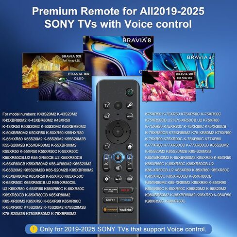 RMF-TX920U Replacement Voice Remote for Sony Bravia TVs, with Backlit in Kuwait