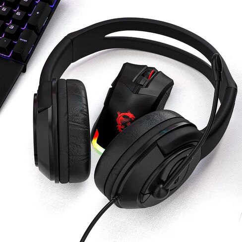Maeline Headphones with Boom Microphone – Wired Over-Ear Headset with 3.5mm Plug for Classroom, School, Remote Learning, Office Use – Durable, Adjustable – Black, Red, Blue (3 Pack) in Kuwait