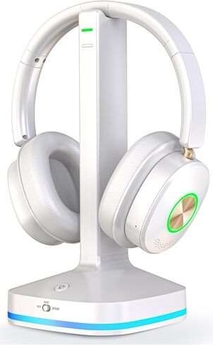 Earbay Wireless Headphones for TV Watching, TV Headset Wireless for Seniors with Transmitter Charging Dock, Bluetooth V5.4 Over Ear TV Headphones &No Audio Delay, Gift for Elderly/Parents in Kuwait
