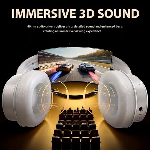 Earbay Wireless Headphones for TV Watching, TV Headset Wireless for Seniors with Transmitter Charging Dock, Bluetooth V5.4 Over Ear TV Headphones &No Audio Delay, Gift for Elderly/Parents in Kuwait