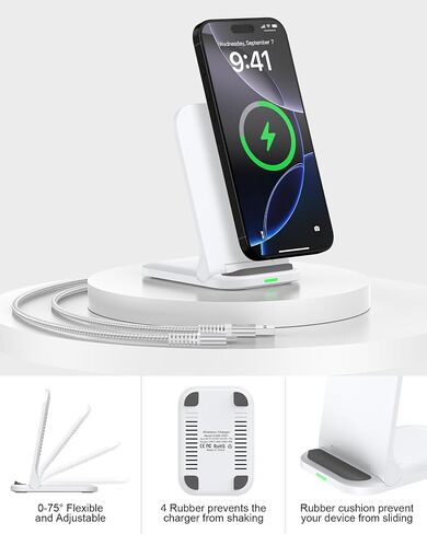 Pixel Wireless Charger 15W Fast Charging Foldable Stand for Google Pixel 10 in Kuwait