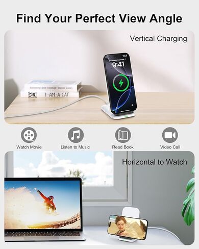 Pixel Wireless Charger 15W Fast Charging Foldable Stand for Google Pixel 10 in Kuwait