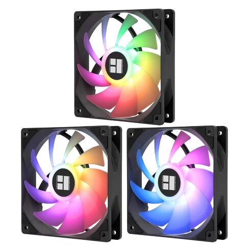 Thermalright-TR TL-C12C-S CPU Fan 120mm ARGB Case Cooler Fan, 4pin PWM Silent Computer Fan wth S-FDB Bearing Included, up to 1550RPM Cooling Fan（3 Quantities） in Kuwait