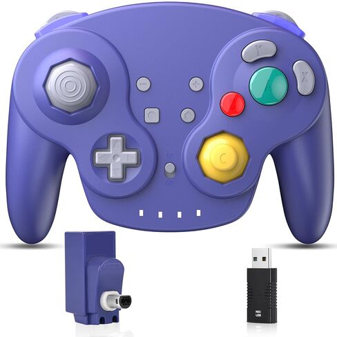2.4 GHz Wireless GameCube Controller for Switch 1 & 2, NGC Console, Indigo in Kuwait