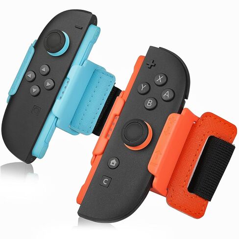 JoyHood Leg Strap for Switch/Switch OLED Joy-Con Controller, Game Accessories Compatible with Switch Sports Play Soccer/Ring Fit Adventure, Adjustable Elastic Switch Leg Straps in Kuwait