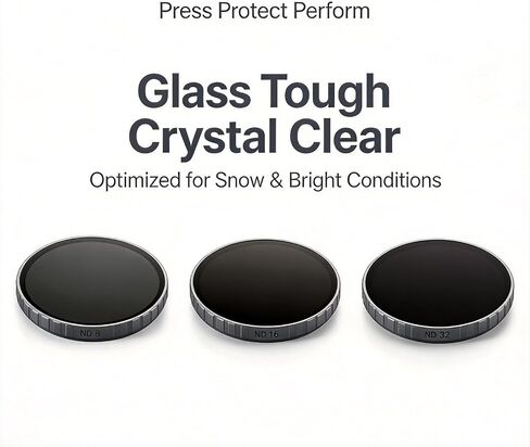 ND Filter Set for DJI Osmo Action 6, 3-Pack (ND8, ND16, ND32), HD Optical Glass, Anti-Scratch, for Bright Environments,Compatibility: Osmo Action 6 in Kuwait