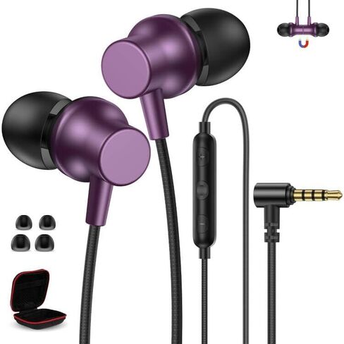 3.5mm Headphones Wired Earbuds for Laptop School Computer PC,Black in Kuwait