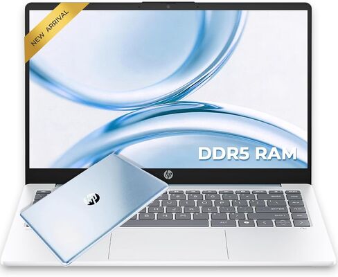HP Everyday Laptop with Copilot AI • 2026 Edition • 128GB SSD + 1TB OneDrive • AMD High Performance Processor • Microsoft 365 • Thin & Portable • Long Battery Life • Windows 11 in Kuwait