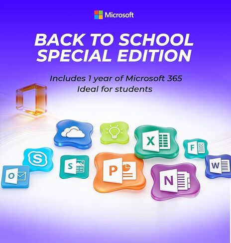 HP Everyday Laptop with Copilot AI • 2026 Edition • 128GB SSD + 1TB OneDrive • AMD High Performance Processor • Microsoft 365 • Thin & Portable • Long Battery Life • Windows 11 in Kuwait