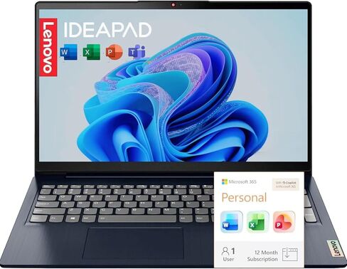 Lenovo IdeaPad Slim 3 15.6" FHD Business Laptop, Intel N150 Processor, 8GB DDR5 RAM, 128GB SSD, Windows 11 with Microsoft 365, Portable Computer for Everyday Use, Abyss Blue in Kuwait