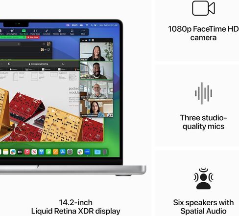 Apple 2023 MacBook Pro with Apple M3 Pro Chip, 14-inch, 18GB RAM, 512GB SSD Storage Silver (Renewed) in Kuwait