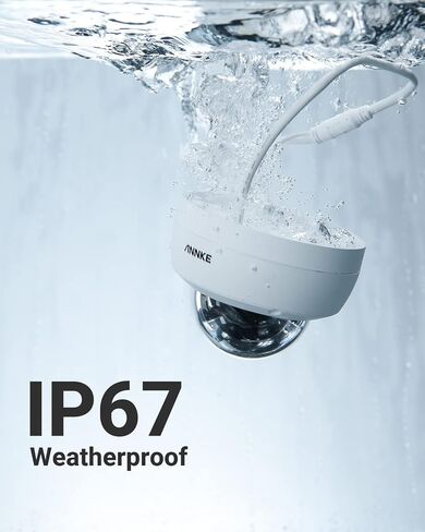ANNKE C500 Dome 5MP PoE Security IP Camera, H.265+, 100ft EXIR 2.0 Night Vision, 120 dB WDR & 3D DNR, Support 256GB TF Card, Remote Access, Built-in Mic, Outdoor Indoor Surveillance, IP67 Weatherproof in Kuwait