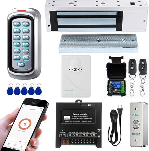 Door Access Control System 1200lbs Magnetic Lock Kit, WiFi Tuya App Control in Saudi Arabia