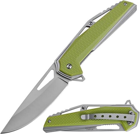 MTECH USA Folding Pocket Knife, 3.61-inch Drop Point Blade, Stainless Steel Handle with Black Nylon Fiber Overlay in Saudi Arabia