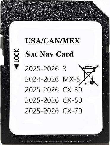 Navigation SD Card KR9D66EZ1B – Offline GPS with HUD Support, Compatible with 2025-2026 Mazda 3/CX-30/CX-50/CX-70, 2024-2026 MX-5, 2026 CX-90, USA/CAN/MEX Maps in Kuwait