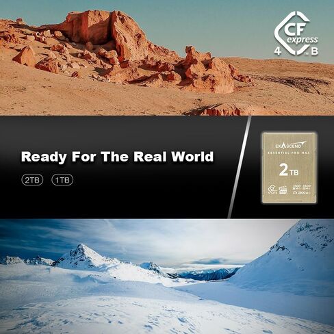 Exascend Essential Pro Max CFexpress 4.0 Type B Memory Card, Max. Read 3500 MB/s, VPG1600-Certified (1, TB) in Kuwait