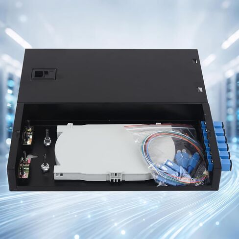6 Duplex 12 Port Wall Mount Fiber Enclosure - SC-UPC SM Kit, 1.2m Pigtails in Kuwait
