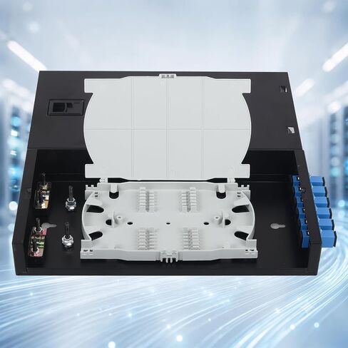 6 Duplex 12 Port Wall Mount Fiber Enclosure - SC-UPC SM Kit, 1.2m Pigtails in Kuwait