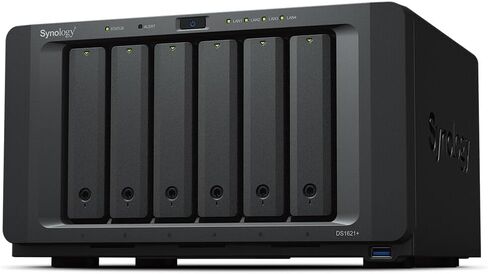 Synology DiskStation DS1621+ NAS Server for Business with Ryzen CPU, 32GB Memory, 24TB SSD Storage, DSM Operating System, iSCSI Target Ready in Kuwait