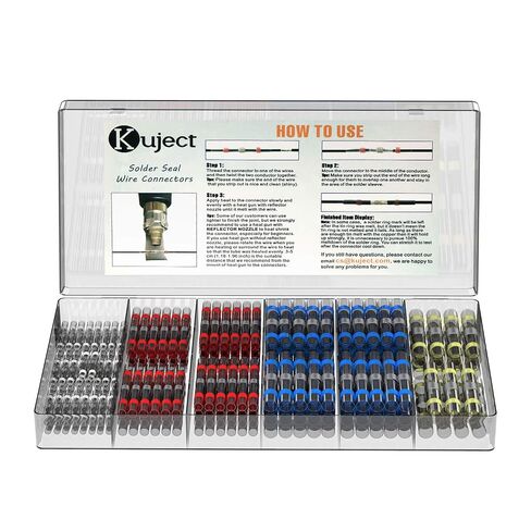 Kuject Heat Shrink Solder Seal Wire Connectors Kit 120PCS in Kuwait