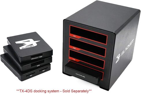 BLACKJET DX-1CXQ CFexpress Type A & B/XQD 3-in-1 Reader Module | Up to 1700 MB/s | Compatible with TX-2DS & TX-4DS Cinema Docks | Includes CFexpress Type A to B Adapter | Made in Taiwan in Saudi Arabia