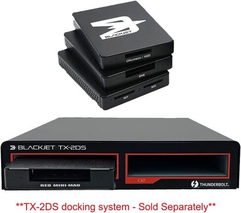 BLACKJET DX-1CXQ CFexpress Type A & B/XQD 3-in-1 Reader Module | Up to 1700 MB/s | Compatible with TX-2DS & TX-4DS Cinema Docks | Includes CFexpress Type A to B Adapter | Made in Taiwan in Saudi Arabia