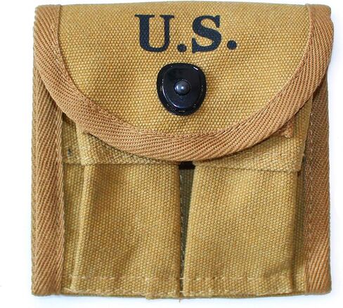 WW2 US M1 Carbine Ammo Pouch 2 Cells Magazine Bag Khaki Color in Kuwait