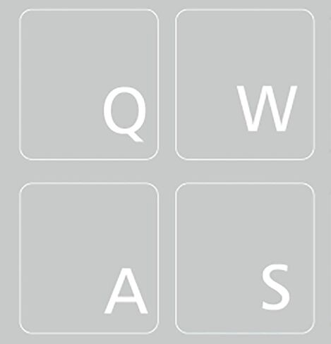 English US Transparent Keyboard Stickers with Black Lettering for PC Computer LAPTOPS Desktop Keyboards in Kuwait