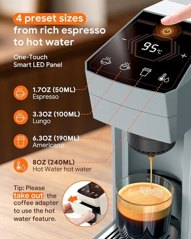 i Cafilas 3-in-1 Espresso Machine Compatible with Nespresso, K-Cup & Ground in Kuwait