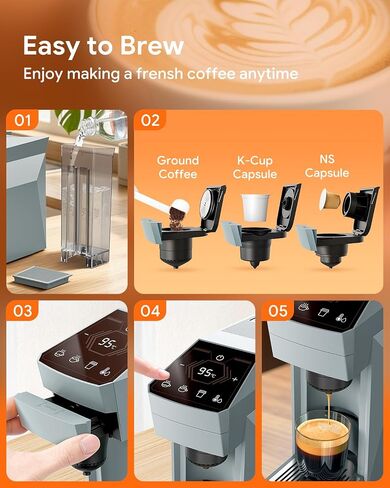i Cafilas 3-in-1 Espresso Machine Compatible with Nespresso, K-Cup & Ground in Kuwait