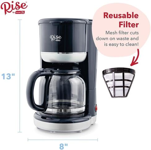 Rise by Dash 10 Cups Black Coffee Maker in Saudi Arabia