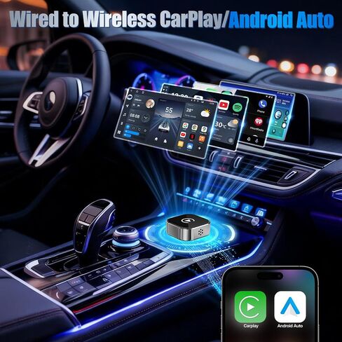 2026 Wireless Car Adapter - Universal Smart Screen Converter, USB-C/Type-C,Plug & Play, Zero Delay Needs Built-in Vehicle System (Silver) in Saudi Arabia