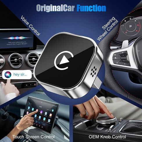 2026 Wireless Car Adapter - Universal Smart Screen Converter, USB-C/Type-C,Plug & Play, Zero Delay Needs Built-in Vehicle System (Silver) in Saudi Arabia