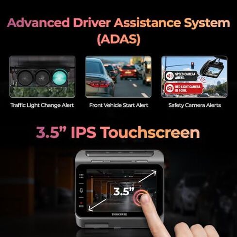 THINKWARE ARC900 with LTE Module & Radar Module 2CH 4K HDR Dash Cam Front/Rear - 4K+2K STARVIS 2, Super Night Vision 4.0, 3.5" IPS Touchscreen, 5GHz Wi-Fi, GPS (64GB Micro SD & Hardwiring Cable Incl) in Kuwait