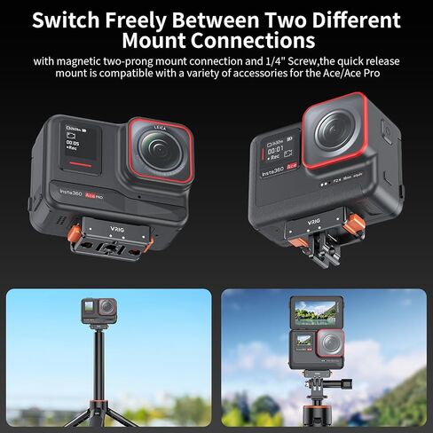 VRIG AC07 Magnetic Quick-Release Mount for Insta360 Ace Pro 2, X6, X5, X4 in Saudi Arabia