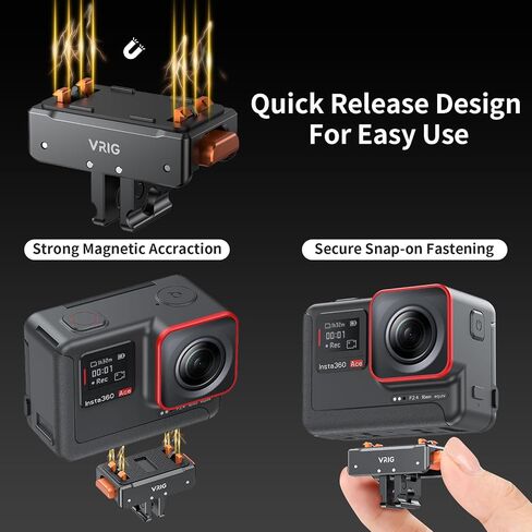VRIG AC07 Magnetic Quick-Release Mount for Insta360 Ace Pro 2, X6, X5, X4 in Saudi Arabia
