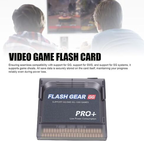 Flash Game Cartridge 600 in 1 for Game Gear GG Console, with Built in 4GB Memory, Support for GG SMS SG Systems in Kuwait