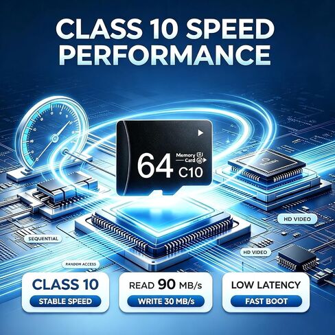 64GB MicroSD Class 10 Flash Memory TF Card in Kuwait