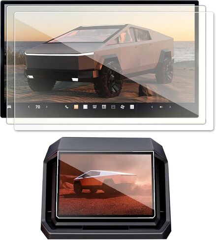 Matte for 2026 Cybertruck Screen Protector Rear tempered glass Compatible with 2024 2025 2026 Tesla Cybertruck 9.5 Inch Rear Screen Protector cybertruck accessories - Easy Install Bubble Free 【Removes Without Residue】 in Kuwait