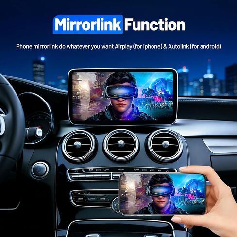 Wireless Carplay Retrofit Kit Decoder Module for Mercedes Benz NTG4.5/4.7 B/C/E/GLK/ML/CLA/GLA/CLS/SLK 2012-2015,AUX Required, Support Wireless Android Auto, Reverse Camera, Original Car OEM Control in Saudi Arabia