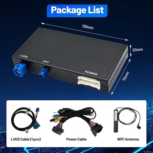 Wireless Carplay Retrofit Kit Decoder Module for Mercedes Benz NTG4.5/4.7 B/C/E/GLK/ML/CLA/GLA/CLS/SLK 2012-2015,AUX Required, Support Wireless Android Auto, Reverse Camera, Original Car OEM Control in Saudi Arabia