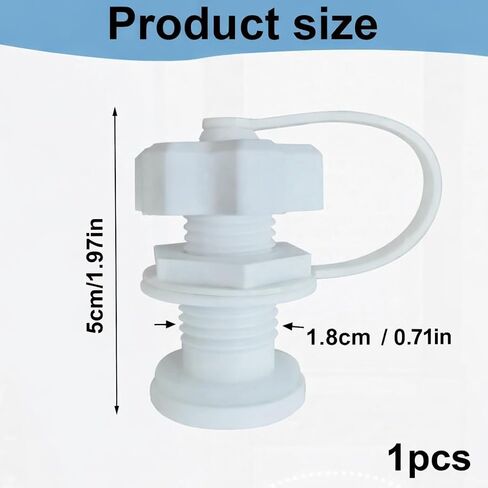 Cooler Drain Plug Replacement Kit, 1.97 Inch Length, Fits Approx. 0.71 Inch Drain Opening, Universal Drain Plug with Gasket & Nut, Easy Install for Most Coolers with Standard Drain Port in Saudi Arabia